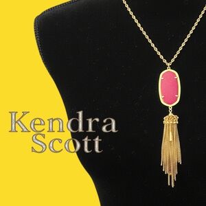 Kendra Scott Rayne Necklace in Red Illusion 32" Length EUC